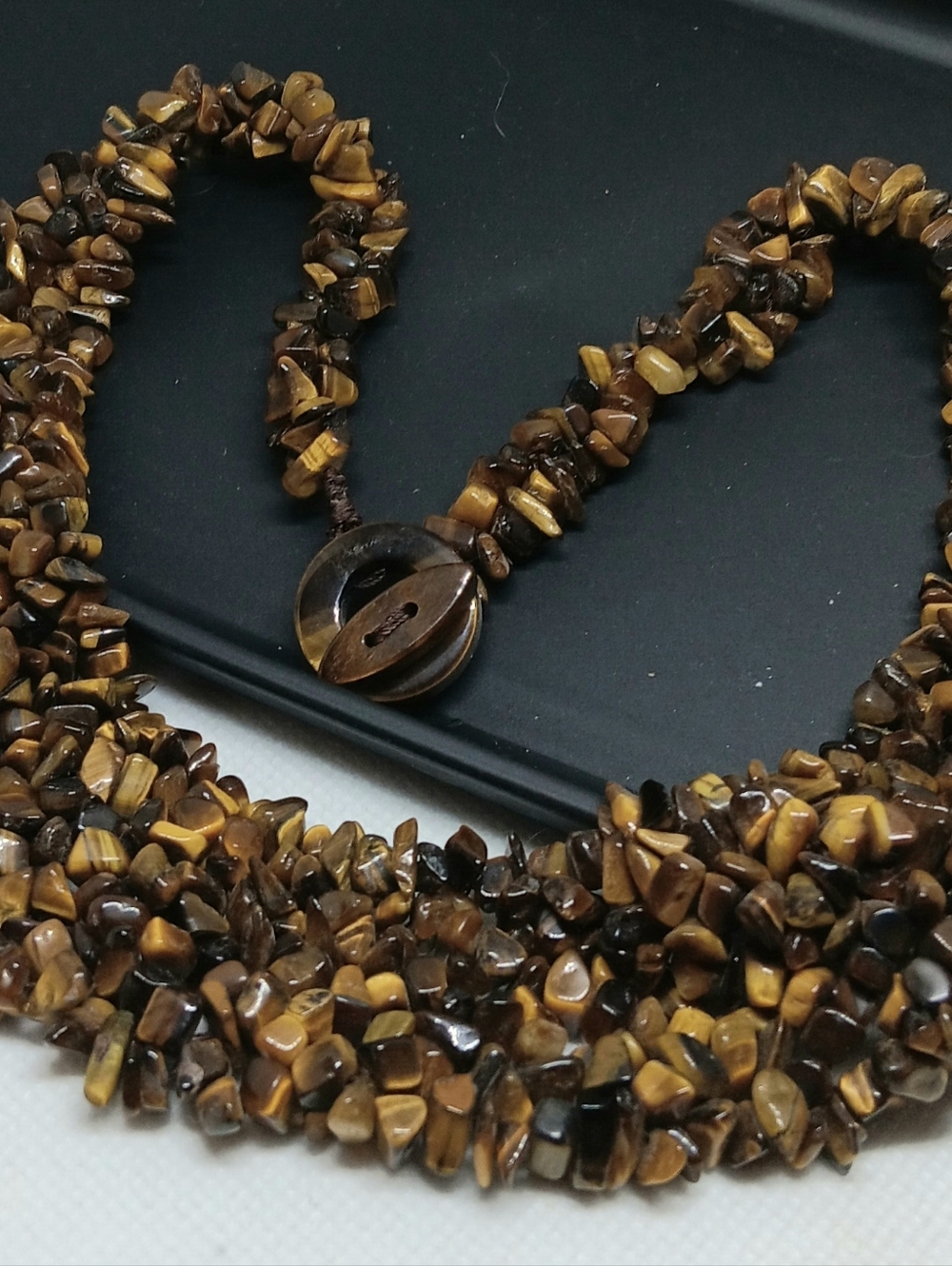 Tiger's Eye Premium Chip Stone Necklace